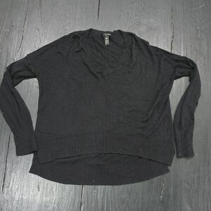 Aqua Charcoal V-Neck Sweater